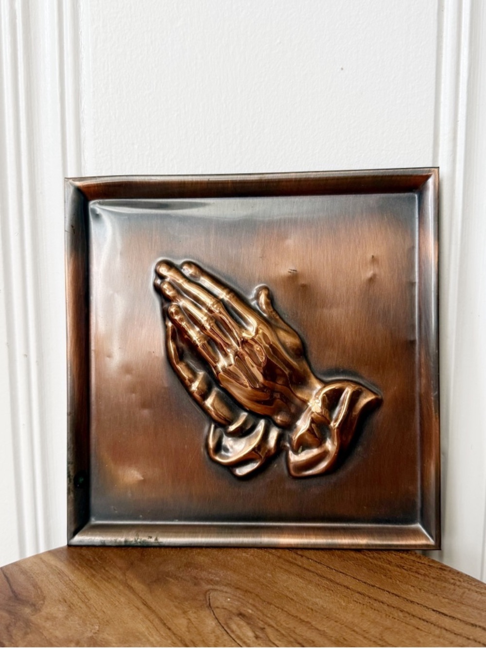 Coppercraft Guild Copper Praying Hands Wall Plaque